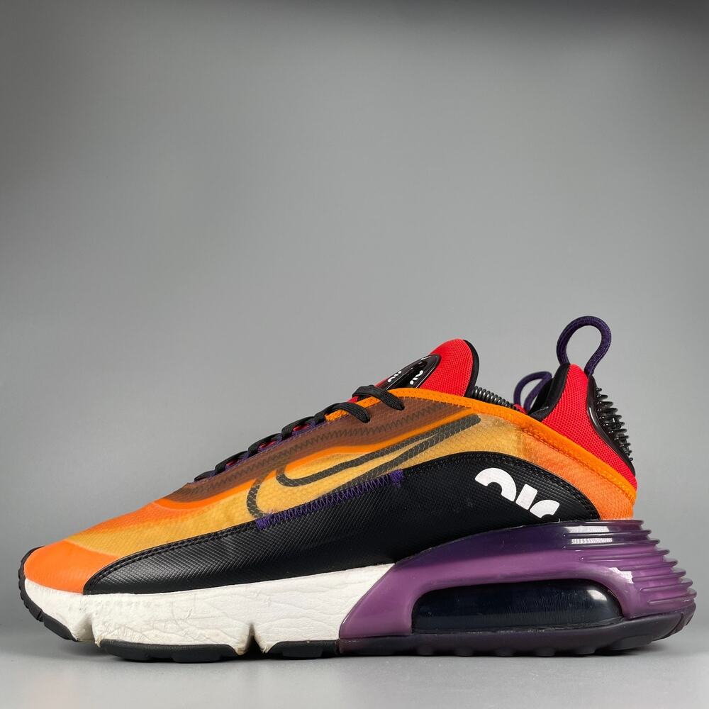 Nike Air Max 2090 Men's Size 11.5 Orange Purple Shoes Running Sneaker Casual EUC